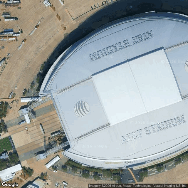 Satellite view of AT&T Stadium