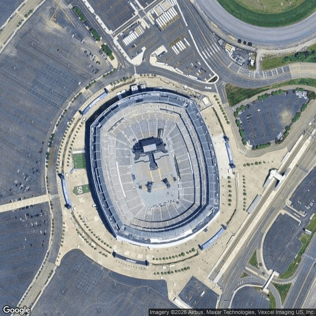 Satellite view of MetLife Stadium