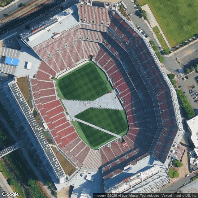 Satellite view of Levi's Stadium